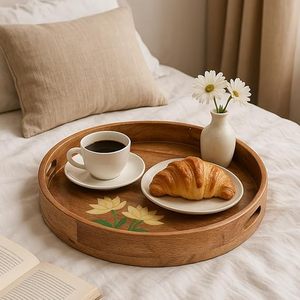 Bandeja de Servicio de Madera, Duradera y Elegante, para Servicio de Alimentos y Decoración del Hogar, Disponible en Grandes Cantidades - Product Image 2