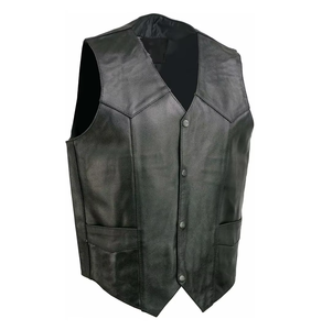Gilet d'hiver respirant et imperméable pour homme en cuir et toile, style streetwear - Product Image 6