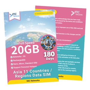 Tarjeta SIM de Viaje 4G 5G para 11 Países de Asia, Reventa de Tarjetas SIM, Empaque Personalizado, Roaming, Datos Ilimitados, Tarjetas SIM Físicas - Product Image 1