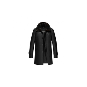 Abrigo de Cuero para Hombre, Chaqueta Larga Elegante, Prenda Exterior Moderna y a la Moda, Ajuste Cómodo, Cuero PU, Material Suave, Ropa de Invierno para Hombre - Product Image 6