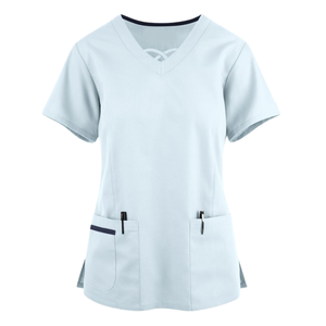 ชุดยูนิฟอร์มเสื้อท็อปและกางเกงสครับสไตล์สปอร์ต สำหรับบุคลากรทางการแพทย์ โรงพยาบาล ผ้าเนื้อนุ่ม ใส่สบาย สำหรับทั้งชายและหญิง - แจกตัวอย่างฟรี - Product Image 1