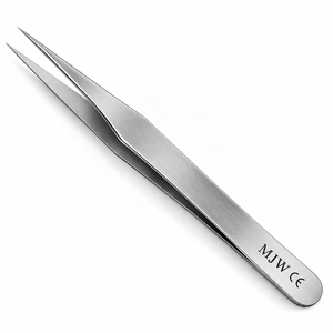 Pinzas de tejido finas y puntiagudas de acero inoxidable, pinzas quirúrgicas de precisión para el pulgar, instrumento médico quirúrgico con certificación CE e ISO 13485 - Product Image 1