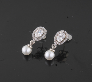 Boucles d'oreilles pendantes élégantes en forme de goutte d'eau, plaquées or, avec perles naturelles et coquillages blancs, bijoux de mode pour soirée, vente en gros - Product Image 5