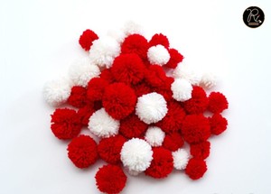 Pompons rouges de grande taille en gros pour une touche unique à votre table de salle à manger – Achetez directement auprès du fournisseur en vrac - Product Image 5