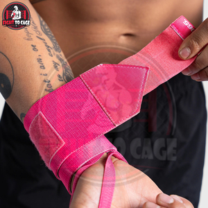 Premium Pink Heavy-Duty Adjustable Support Good Supplier Make Your Own New Trendy Fully Customized Made Boxing Wrist <b>Wraps</b> - Product Image 2