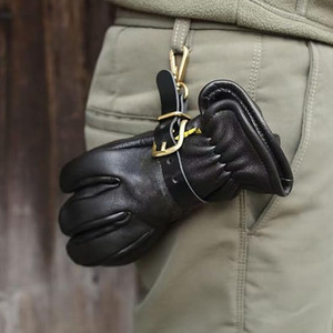 Waterproof Black Grain Cowhide Leather <b>Work</b> <b>Gloves</b>, Heavy Duty Water Resistant Winter <b>Thermal</b> <b>Work</b> <b>Gloves</b> for Motorcycle Riding, - Product Image 4