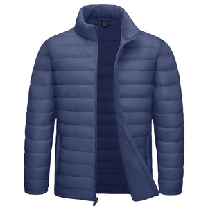 Chaqueta de Invierno Acolchada Delgada Informal para Hombre, con Cierre, Tejido Resistente al Agua, Precio Directo de Fábrica, MOQ Bajo, OEM - Product Image 1