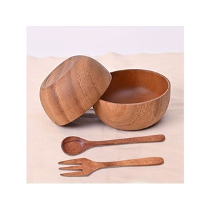 Tazón de Madera Multiusos para Servir Ensaladas, Pan, Frutas, Bocadillos y para Realzar los Mesas Modernas - Product Image 1
