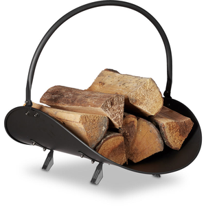 Factory Custom Metal Firewood <b>Rack</b> High Quality Handmade Metal Fire Wood Stand Portable for Outdoor Use - Product Image 2