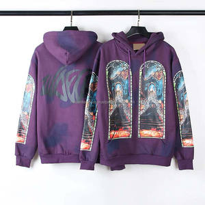 Vintage Y2k Streetwear Violet Nouveau dans Hoodies et Sweatshirts homme hoodi Distressed Mud Dyed Trendy Tie Dye Designer Hoodies - Product Image 2