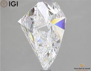 Diseñado para tu amor 5,01 CT. Forma de corazón CVD Diamond Lab Grown VVS2 Clarity F Color IGI Certified 10,97 MM para regalo - Product Image 4