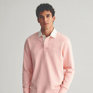 2026 High Quality Men's <b>Long</b> <b>Sleeve</b> <b>Polo</b> Rugby <b>Shirt</b> Comfortable Fabric Stylish Regular Fit Casual Wear OEM Service Available - Product Image 1
