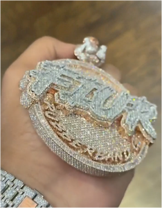 CONCEPTION Colgante Hip Hop Personalizado con Letra Redonda, Chapado en Plata 925 con Cadena Incluida, para Hombre, con Moissanita D VVS Certificada GRA - Product Image 6