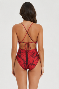 Custom <b>beach</b> wear bandeau one piece swimsuit women ruffle <b>wrap</b> tummy control swimwear summer holiday bathing suit private label - Product Image 5