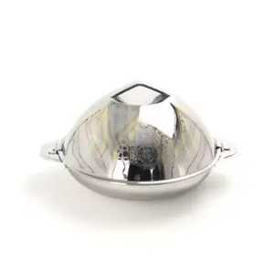 Commercial Hammered Stainless Steel Stockpot With Flat <b>Lid</b> Die Cast Side Handles Induction Ready Soup Cooking <b>Pot</b> - Product Image 3