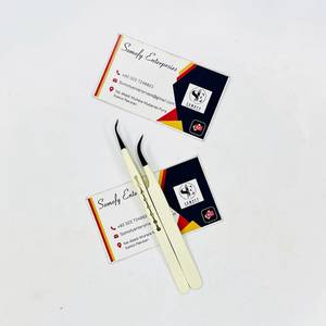 แหนบต่อขนตา Somofy Enterprises ระดับมืออาชีพ ทำจากสแตนเลสสตีล ปลายเรียบ 90 องศา รับทำโลโก้ ทนทาน ป้องกันไฟฟ้าสถิต - Product Image 5