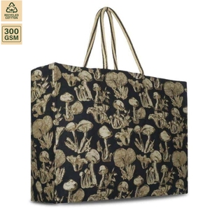 Sac fourre-tout de plage en toile de coton non laminée 300 GSM, 42x32x14 cm, avec logo personnalisé, vente en gros, OEM, marque privée, modèle SS239A - Product Image 3