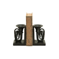 Ensemble de 2 serre-livres décoratifs modernes en aluminium, supports de livres en métal robustes pour l'organisation des étagères, bibliothèque à domicile, bureau