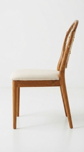 Chaise de salle à manger moderne en bois avec revêtement en microfibre, dossier rond, siège d'appoint pour salle à manger, hôtel, maison - Product Image 2