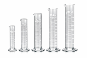 Lab Supplies MAYALAB Borosilicate <b>Glass</b> Graduated <b>Measuring</b> Cylinders Precise Safe Durable Base Laboratory MGMC1025 3-Year - Product Image 2