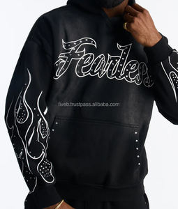 Sweat à capuche zippé en coton épais, coupe oversize confortable, avec poche kangourou et épaules tombantes, personnalisable par impression et broderie, qualité supérieure - Product Image 6