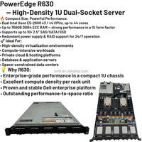 Harga Murah dan Laris Terjual Server Rakmount Dell EMC PowerEdge 1U Bekas yang Direkondisi R630 untuk Aplikasi Cloud Hosting