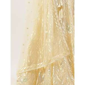 Glorious Beige Sequins <b>Net</b> Festive Wear Lehenga Choli With <b>Dupatta</b> - Product Image 1