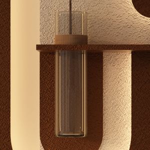 Decoración de Pared de Arenisca LED Ajustable de 3 Colores, Escultura Artística 3D, Novedosa Escultura de Plantas Verdes Simuladas, Florero de Vidrio, Decoración para el Hogar con Conejo - Product Image 3