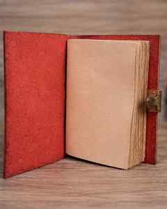 Premium Embossed Leather Notebook with Lock Travel Journal <b>Diary</b> Decorative Leather Journal with Metal Clasp Writing & Sketch - Product Image 1