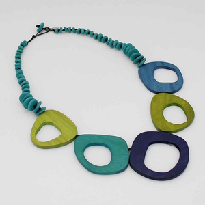 Collar de Gargantilla con Colgante de Corazón de Resina Colorida y Cadena de Acero Inoxidable Estilo Bohemia para Mujer, Joyería Hecha a Mano - Product Image 6