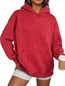 Sudadera con capucha para mujer con logo personalizado impreso, de alta calidad, estilo vintage, lavado ácido, forro polar grueso, con etiquetas de marca privada. - Product Image 3