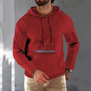 Sweat à capuche personnalisé pour homme en molleton, coupe classique, avec poches, respirant, style streetwear automne - Product Image 1