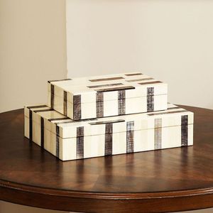 Luxury Resin Inlay MDF Jewelry Box Geometric Black White Design Multifunctional Eco-Friendly Storage for Desktop Display Gift - Product Image 6