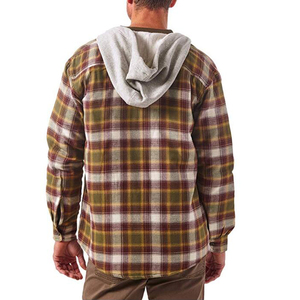 เสื้อแจ็คเก็ตฮู้ดดี้ผ้าฝ้ายลายสก็อตพรีเมียมสำหรับผู้ชาย  บุขนแกะอย่างดี  ให้ความอบอุ่น  สไตล์สตรีทแวร์  เสื้อคลุมด้านนอก  ขายส่ง - Product Image 6