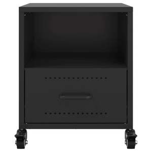 ตู้ข้างเตียงเหล็กแผ่นรีดเย็นสีดำขนาดเล็กแบบพกพา - Product Image 6