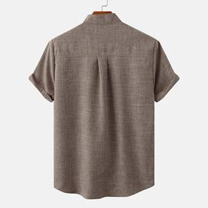 Camisa de Manga Corta con Cuello Cuadrado, Estampado de Flores Pequeñas, Informal, con Botones, Ropa de Trabajo de Verano, 100% Algodón - Product Image 2