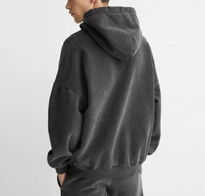 เสื้อฮู้ดดี้ผ้าฝ้าย 100% แต่งโครเชต์ ซับในอย่างดี สไตล์วินเทจลำลอง สำหรับฤดูใบไม้ร่วง สีตัดกันที่ด้านหลัง พร้อมป้ายโลโก้ขนาดใหญ่ พิมพ์ลาย รีดได้ - Product Image 4