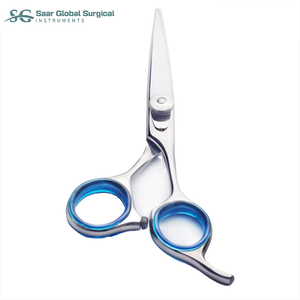 Ciseaux de coiffure professionnels en acier inoxydable pour droitiers, 28 dents, manche long, pour la coupe de cheveux à domicile, en salon ou chez le barbier - Product Image 1