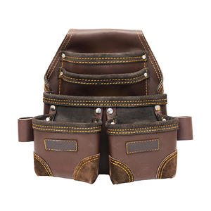Cinturón de Herramientas de Cuero Genuino con Bolsillos de Almacenamiento, Cinturón de Herramientas de Cuero Industrial Resistente para Trabajo Profesional - Product Image 5