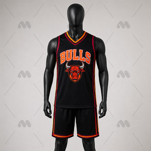 Conjunto de Uniforme de Baloncesto Personalizado con Cuello en V, Sin Mangas, Uniforme Deportivo con Estampado para Entrenamiento y Partido - Product Image 1
