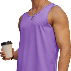 <b>Mens</b> Plus Size Fitness Tank Top Custom Logo Lightweight Breathable Quick Dry Gym <b>Vest</b> Modern Design - Product Image 4