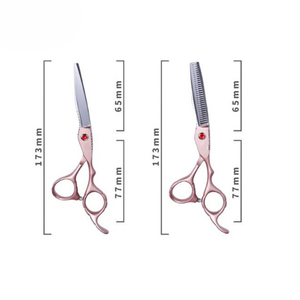 Stainless Steel <b>Blade</b> and Steel Handle Sharp Tip Hair Cutting Thinning Tool Professional 5.5 Inch <b>Barber</b> Scissors - Product Image 3