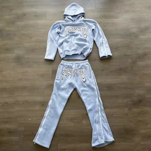 Ensemble jogging en polyester 100% coton, veste et pantalon de survêtement, ensemble deux pièces, survêtement homme - Product Image 5