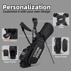 Sac de golf en gros, sac de golf imperméable en cuir PU pour hommes, sac de golf léger à roulettes - Product Image 5