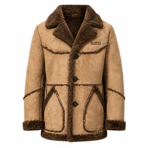Manteau en daim sur mesure pour homme, doublure en polaire bouclée chaude, veste d'hiver, vêtements d'extérieur à marque privée - Product Image 1