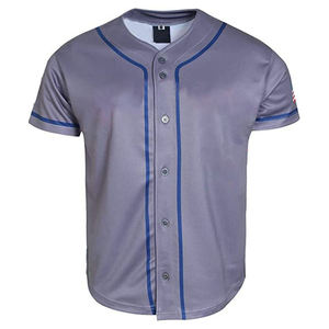 Camiseta de béisbol moderna de secado rápido, tela cómoda, ajuste cómodo, cierre de botones en la parte delantera, estilo atlético para sesiones de práctica de deportes de equipo. - Product Image 5