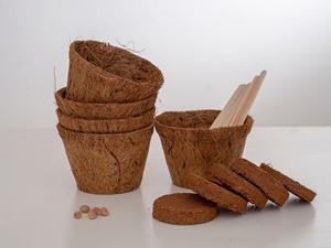 Maceta de Fibra de Cáscara de Coco – Maceta Ecológica Transpirable para un Crecimiento Saludable de las Raíces y Fácil Trasplante - Product Image 1
