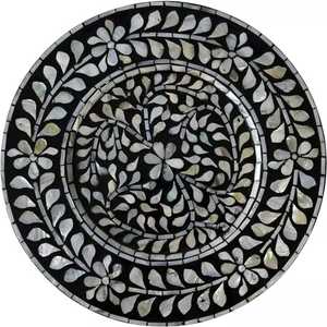 Luxury MOP Inlay Chocolate Serving Storage Tray For Ramadan <b>Eid</b> <b>Gift</b> Festive Floral Dry Fruit Serving Platter For Table Decor - Product Image 1
