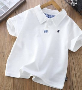 Polo de golf décontracté en tricot pour garçons de 3 à 14 ans, manches courtes, polyester/coton, haute qualité, personnalisable, anti-rétrécissement - Product Image 5