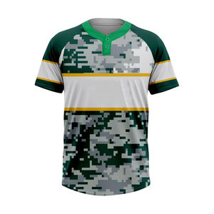 Conjunto de Uniforme de Softbol de Manga Corta Transpirable Unisex de Poliéster Bottond, Diseño Personalizado, Más Vendido - Product Image 3